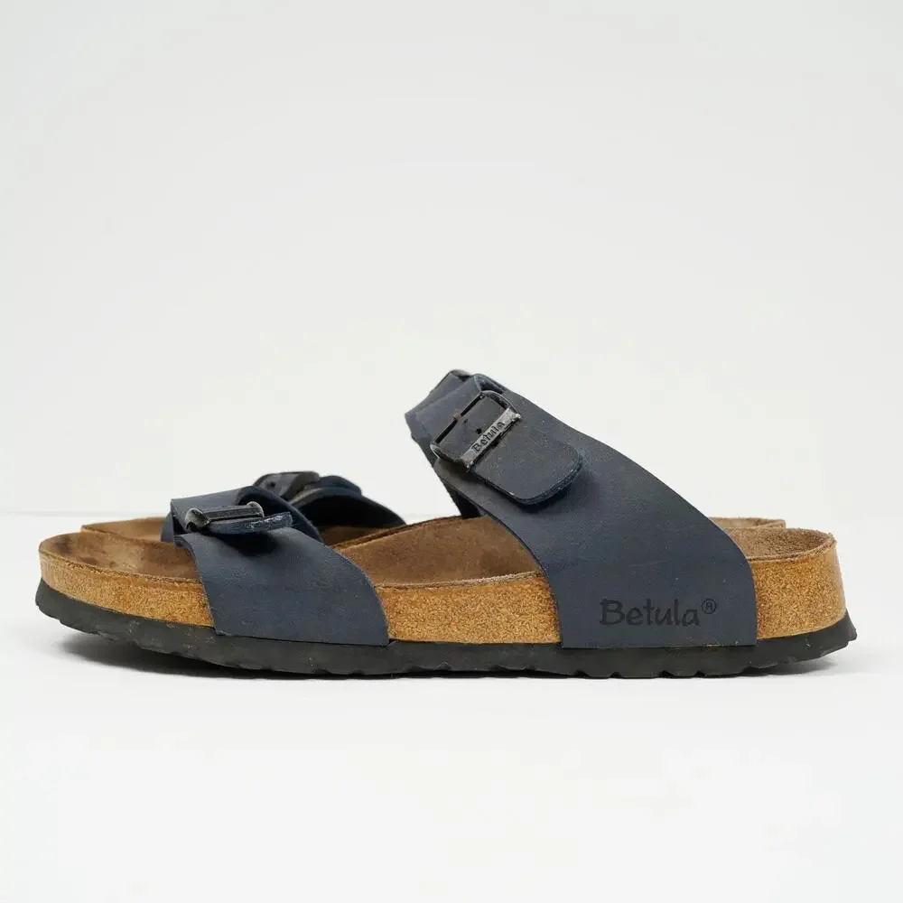 Betula Birkenstock Sandals Grayish-Blue Birko-Flor size W8/M6 Men’s Women’s